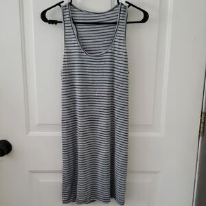 Striped Gray and Black Mini Dress